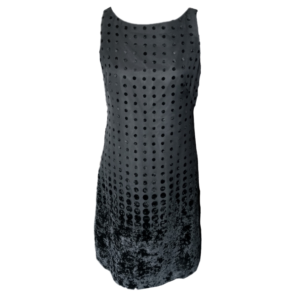 Black on Black Polka Dot Dress